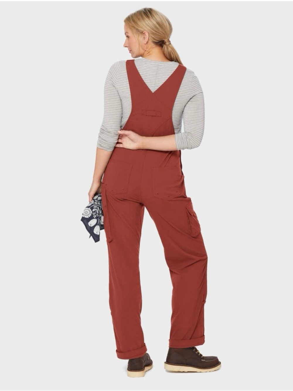 Duluth Trading Women's Heirloom Gardening Bib Overalls Brick XS - Picture 4 of 10